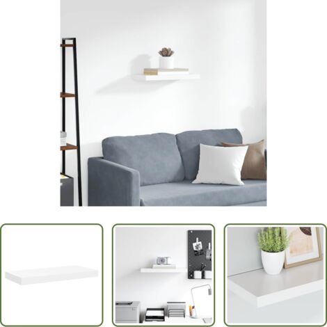vidaXL Supporto espositivo -  Scaffale a Parete Bianco 50x23x3,8 cm in MDF