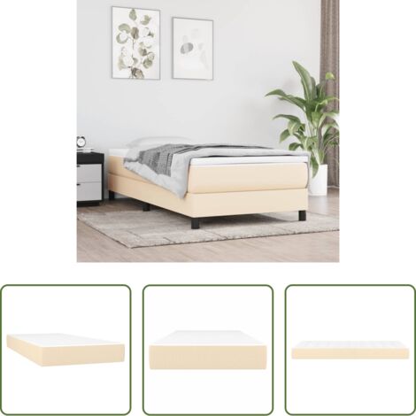 vidaXL Supporto medio-duro -  Materasso a Molle Insacchettate Rigidità Media Crema 90x200x20 cm