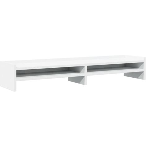 vidaXL Supporto per Monitor Bianco 100x24x16 cm in Truciolato