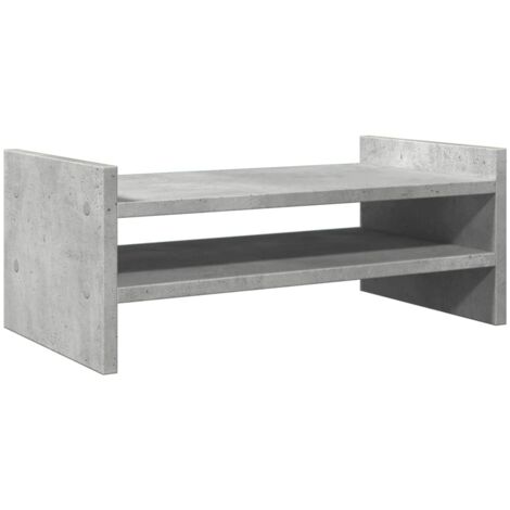 vidaXL Supporto per Monitor Grigio Cemento 50x27x20 cm in Truciolato