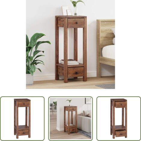 vidaXL Supporto per piante marrone -  Supporto per piante Marrone 30 x 30 x 80 cm Legno di Mogano
