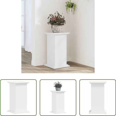 vidaXL Supporto per vasi -  Supporto per Piante Bianco 33x33x60 cm in Truciolato