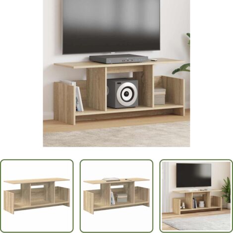 vidaXL Supporto TV per soggiorno -  Supporto TV Rovere Sonoma 102 x 35 x 45 cm Legno multistrato