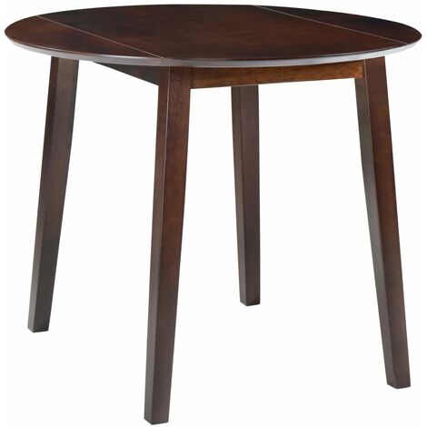 Vidaxl – Table à abattant ronde MDF marron – Table extensible pour 4 personnes – Design élégant pour petites cuisines – Facile à nettoyer