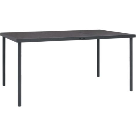 vidaXL Table à dîner d'extérieur Anthracite 150x90x74 cm Acier
