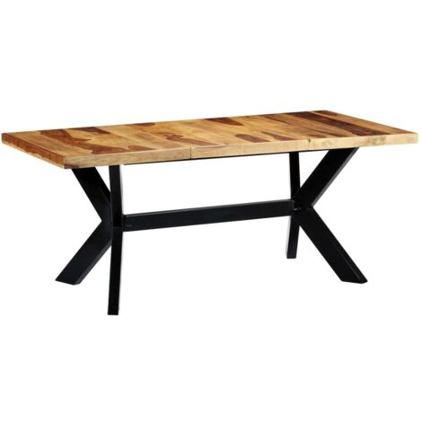 vidaXL Table à manger 180x90x75 cm Bois massif