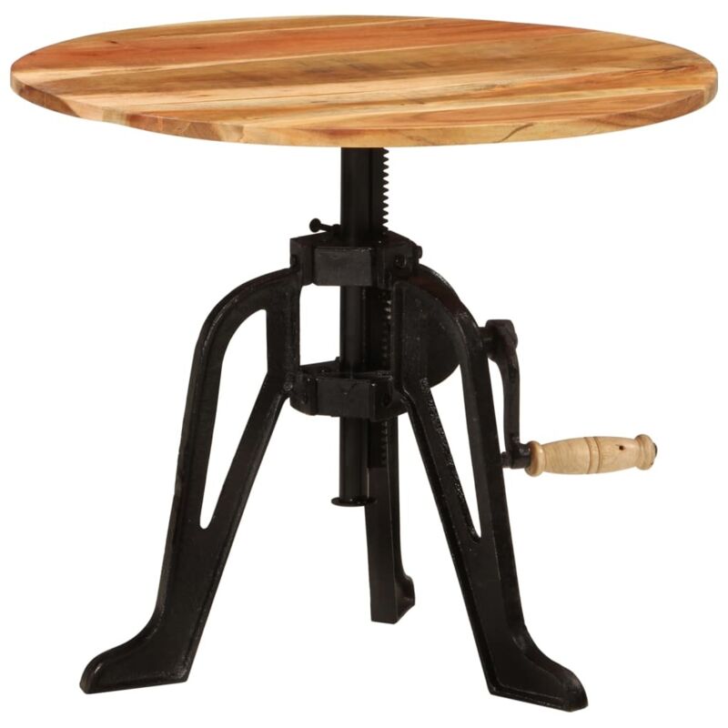 Vidaxl - Table d'appoint 60x(42-62) cm Bois massif d'acacia et fonte