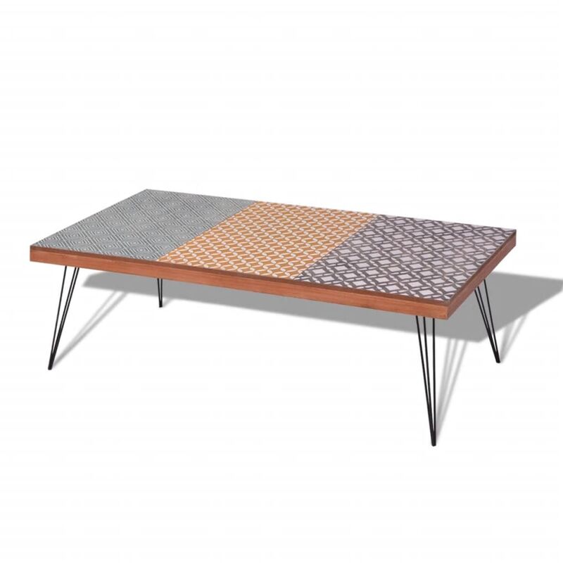 Vidaxl - Table basse 120 x 60 x 38 cm marron