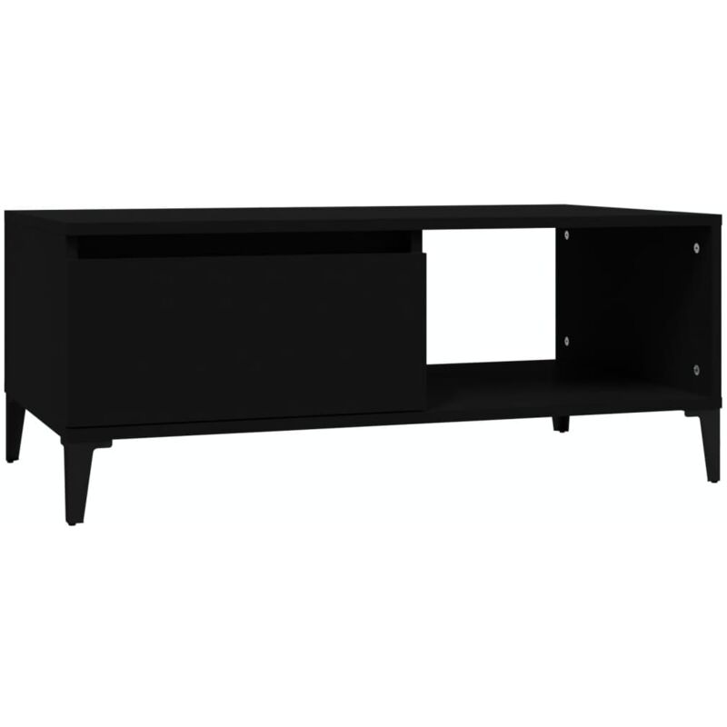 Vidaxl - Table basse Noir 90x50x36,5 cm Bois d'ingénierie