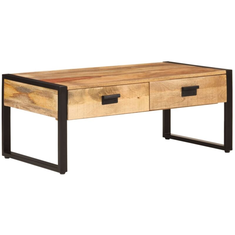 Vidaxl - Table basse 100x54x40 cm bois de manguier solide et fer