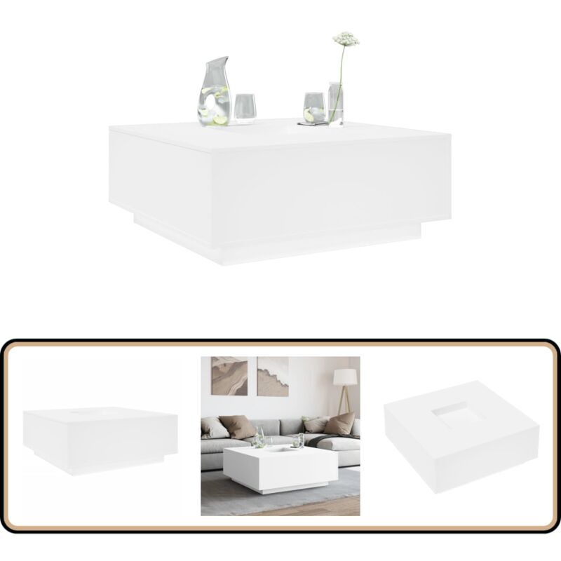 Vidaxl - Table basse blanc 100x100x40 cm bois d'ingénierie