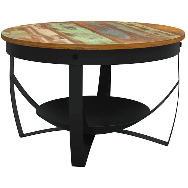 Vidaxl - Table basse Ø68x43 cm Bois de récupération massif