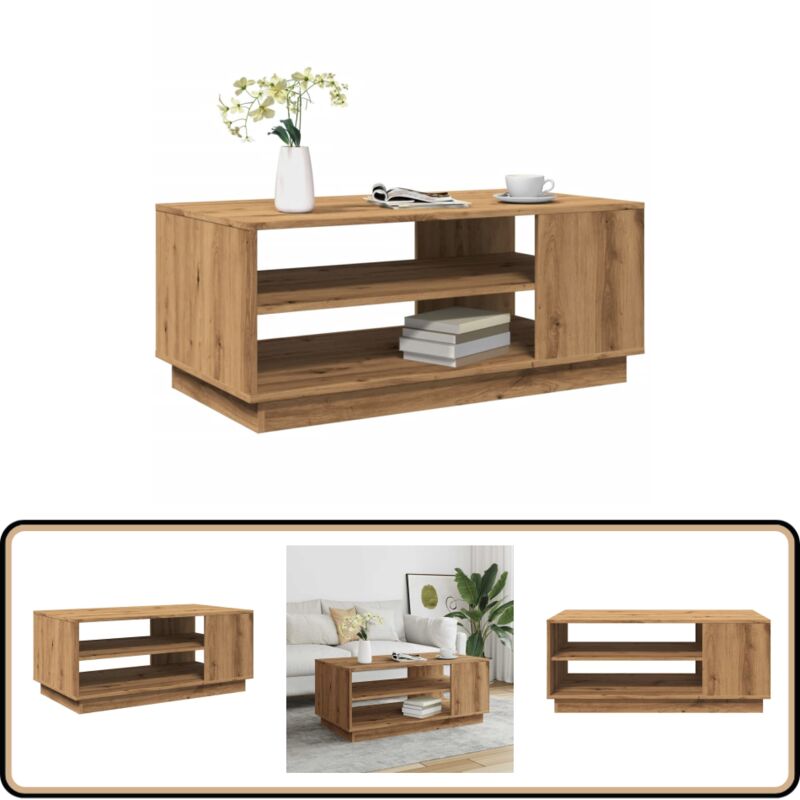 Vidaxl - Table basse chêne artisanal 102x55x43 cm bois d'ingénierie