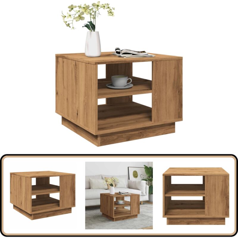 Vidaxl - Table basse chêne artisanal 55x55x42 cm bois d'ingénierie
