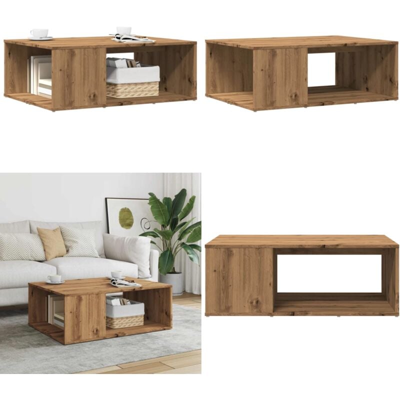 Vidaxl - Table basse chêne artisanal 90x67x33 cm bois d'ingénierie