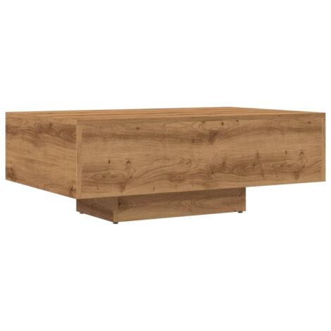 Vidaxl – Table basse fixe chêne artisanal 85x55x31 cm – Bois d'ingénierie – Surface lisse et résistance optimale – Design moderne avec pieds en métal