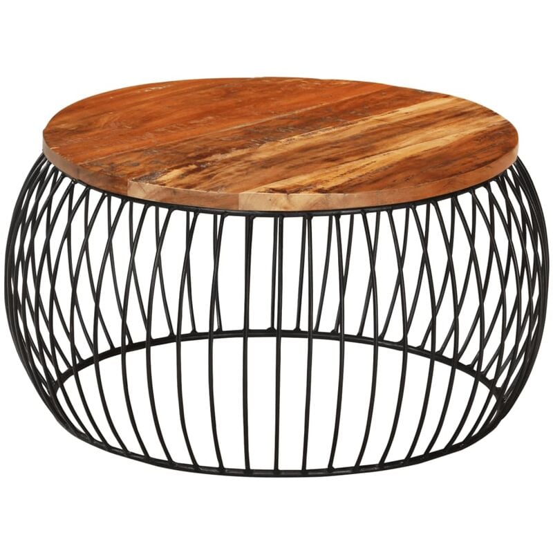 Vidaxl - Table basse Ø68 cm Bois de récupération solide