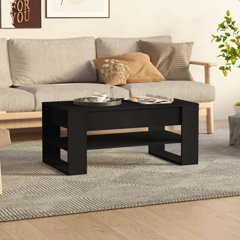 Vidaxl - Table basse noir 102x55x45 cm bois d'ingénierie