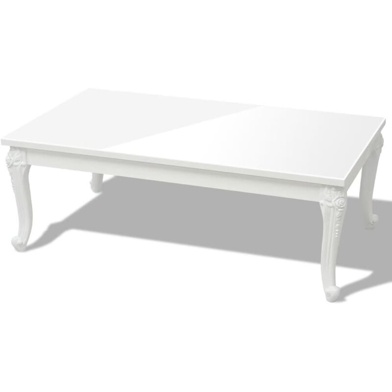 Vidaxl - Table Basse Blanc Brillant 115x65x42 cm