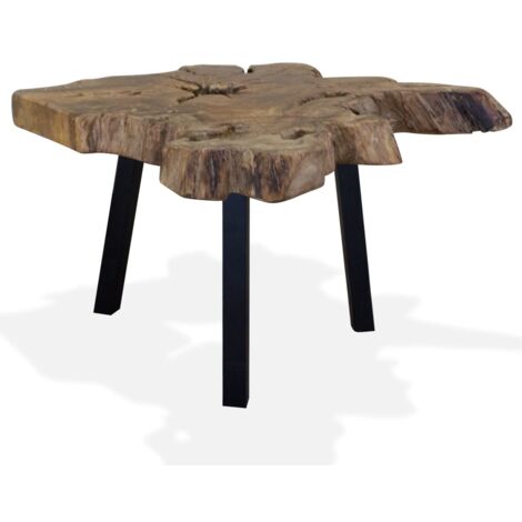vidaXL Table basse Teck authentique 80x70x38 cm