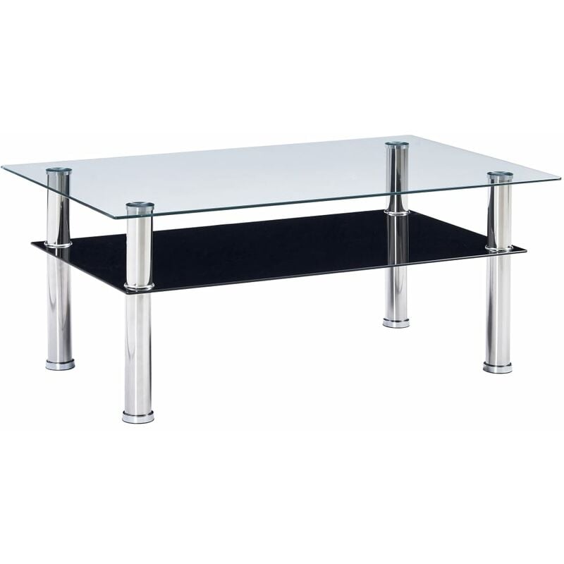 Vidaxl - Table Basse 100x60x42 cm Verre Trempé Noir