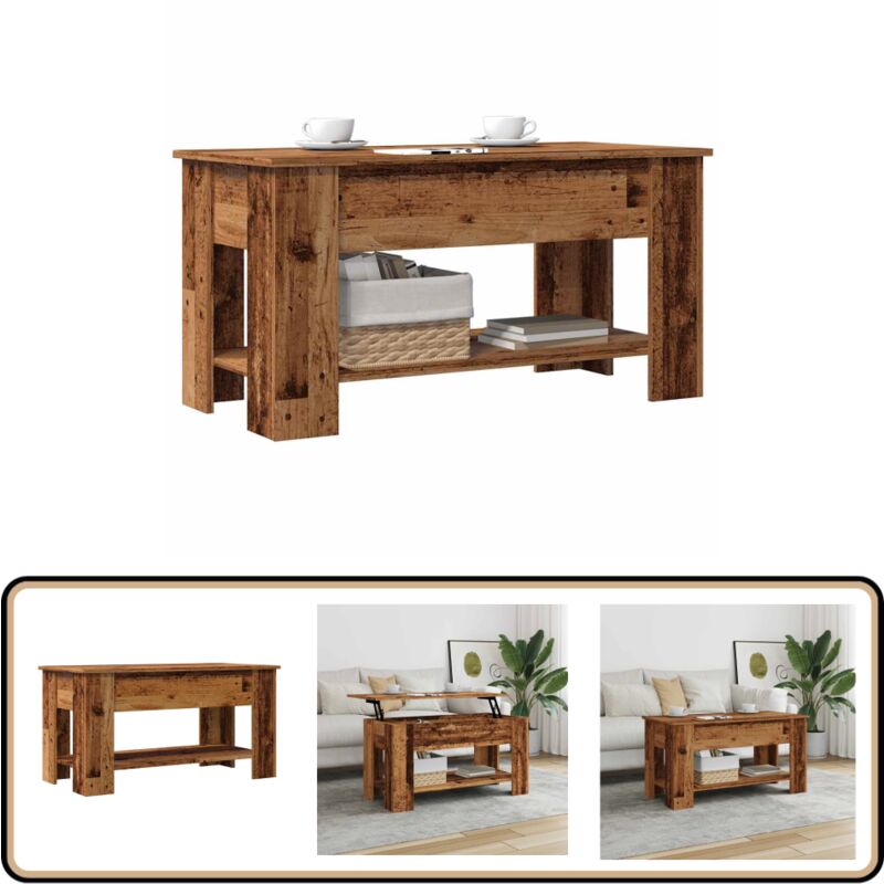 Vidaxl - Table basse vieux bois 101x49x52 cm bois d'ingénierie