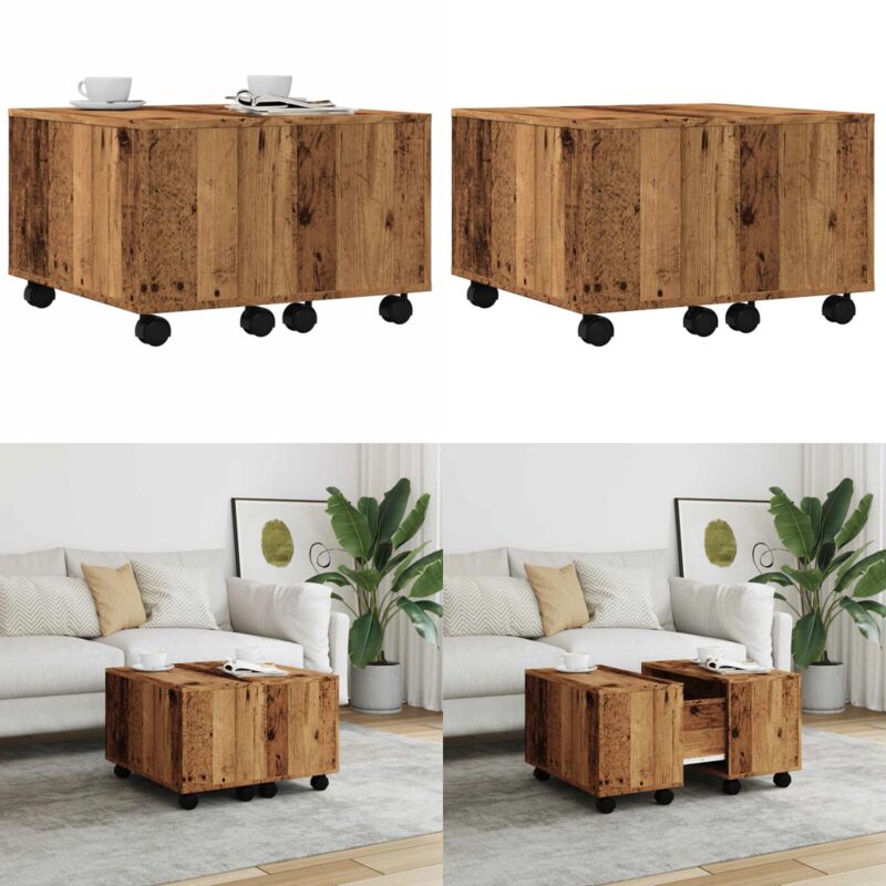 Vidaxl - Table basse vieux bois 60x60x38 cm bois d'ingénierie