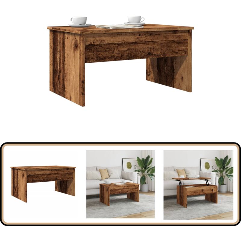 Vidaxl - Table basse vieux bois 80x50,5x41,5 cm bois d'ingénierie