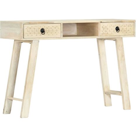 vidaXL Table console 110 x 35 x 76 cm Bois de manguier massif