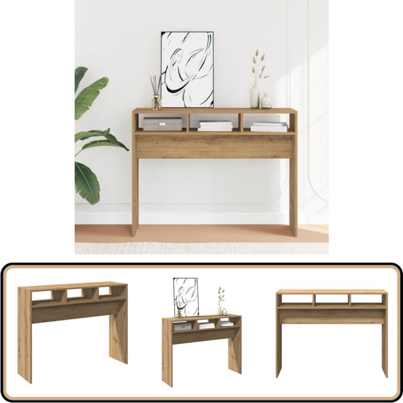 Vidaxl - Table console chêne artisanal 105x30x80 cm bois d'ingénierie