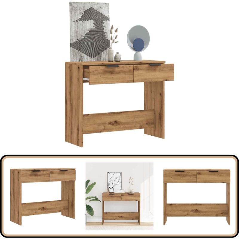 Vidaxl - Table console chêne artisanal 90x36x75 cm bois d'ingénierie