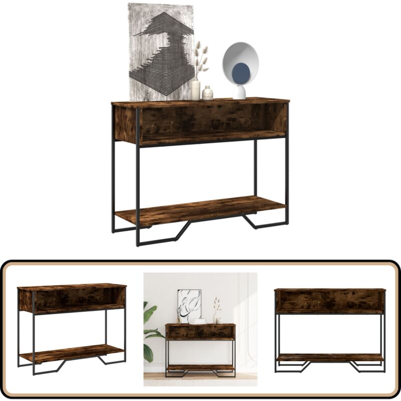 Vidaxl - Table console chêne fumé 100x35x74,5 cm bois d'ingénierie
