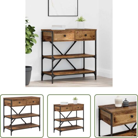 vidaXL Table console marron -  Table console avec tiroir Marron 100 x 34,5 x 75 cm bois