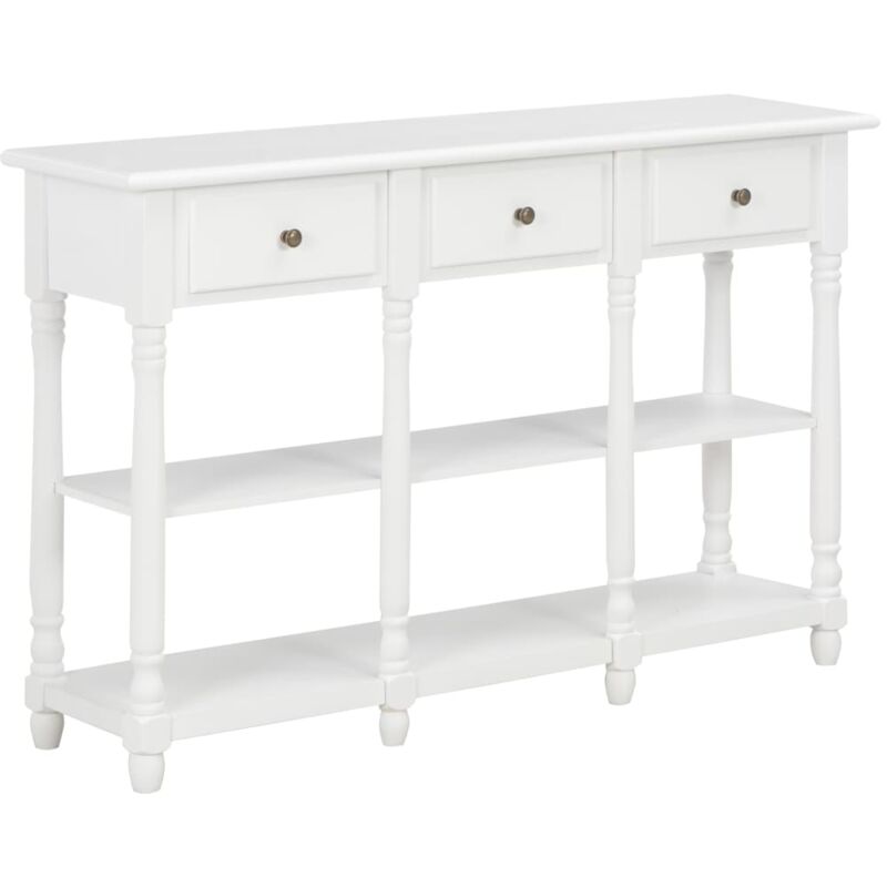 Table console Blanc 120x30x76 cm MDF vidaXL