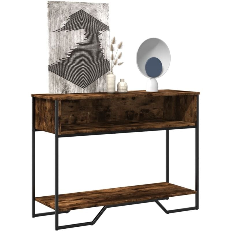 Vidaxl - Table console chêne fumé 100x35x74,5 cm bois d'ingénierie