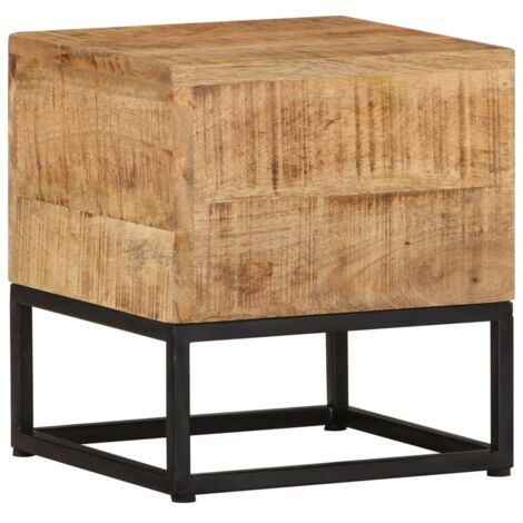 vidaXL Table d'appoint 30x30x33 cm Bois de manguier brut
