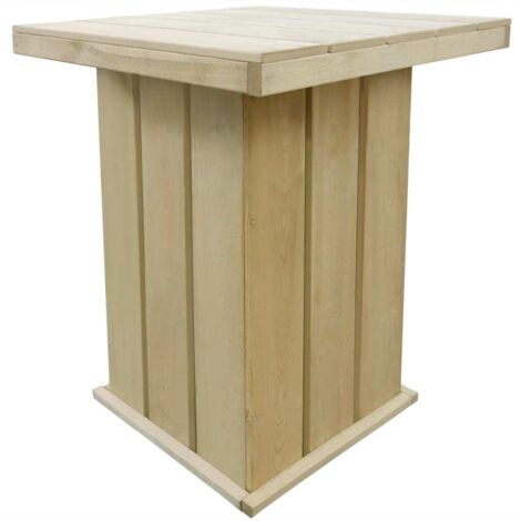 Vidaxl – Table de bar 75x75x110 cm en pin imprégné – Résistante à la pourriture – Certifiée FSC – Pour extérieur et terrasse
