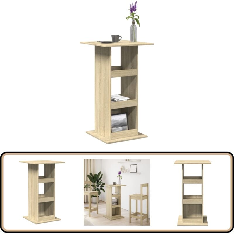 Vidaxl - Table de bar avec rangement chêne sonoma bois d'ingénierie