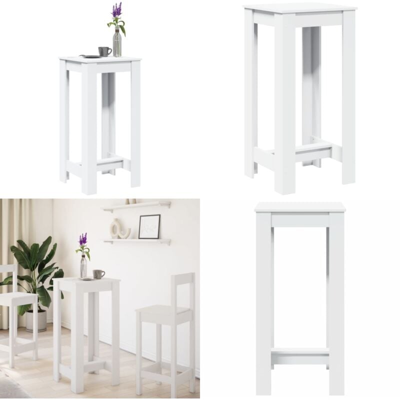 Vidaxl - Table de bar blanc 51x50x103,5 cm bois d'ingénierie