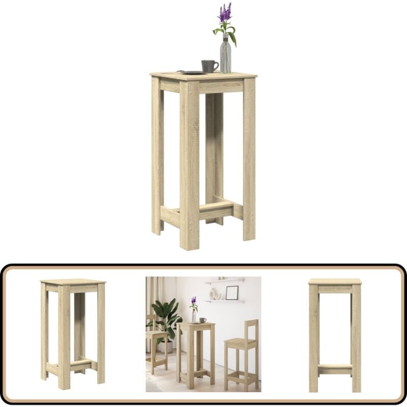 Vidaxl - Table de bar chêne sonoma 51x50x103,5 cm bois d'ingénierie