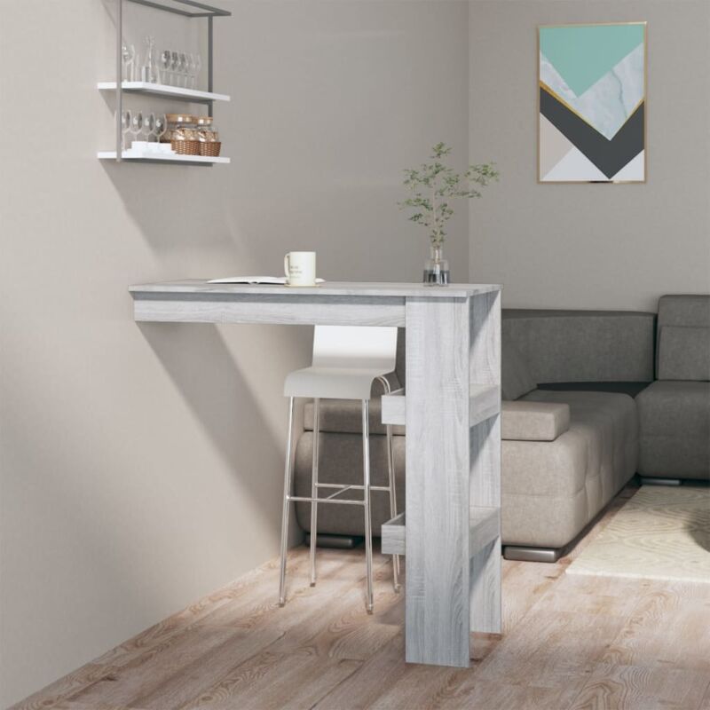 Vidaxl - Table bar murale Sonoma gris 102x45x103,5 cm Bois d'ingénierie