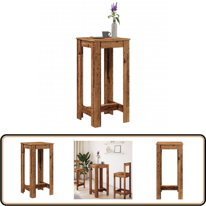 Vidaxl - Table de bar vieux bois 51x50x103,5 cm bois d'ingénierie