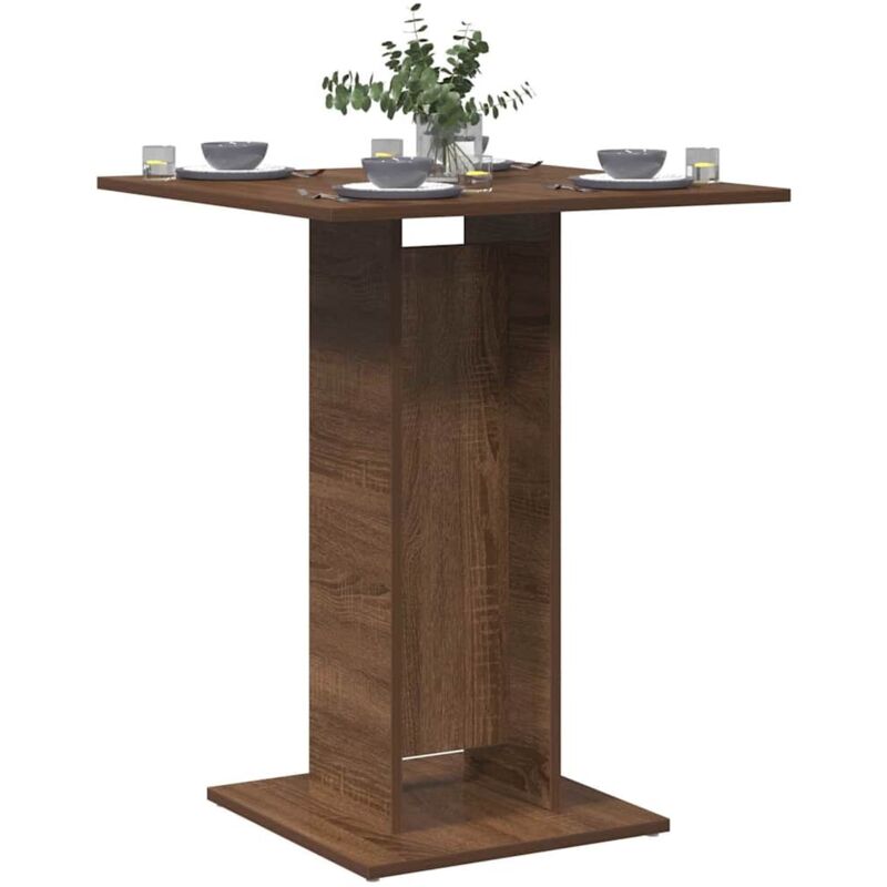 Vidaxl - Table de bistro Chêne marron 60x60x75 cm Bois d'ingénierie