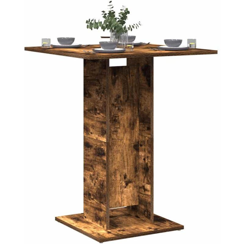 Vidaxl - Table de bistro Chêne fumé 60x60x75 cm Bois d'ingénierie