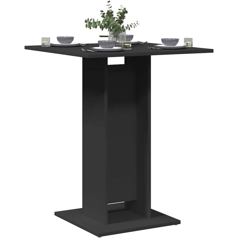 Vidaxl - Table de bistro Noir 60x60x75 cm Bois d'ingénierie