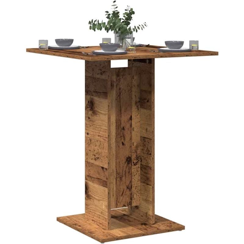 Vidaxl - Table de bistro vieux bois 60x60x75 cm bois d'ingénierie