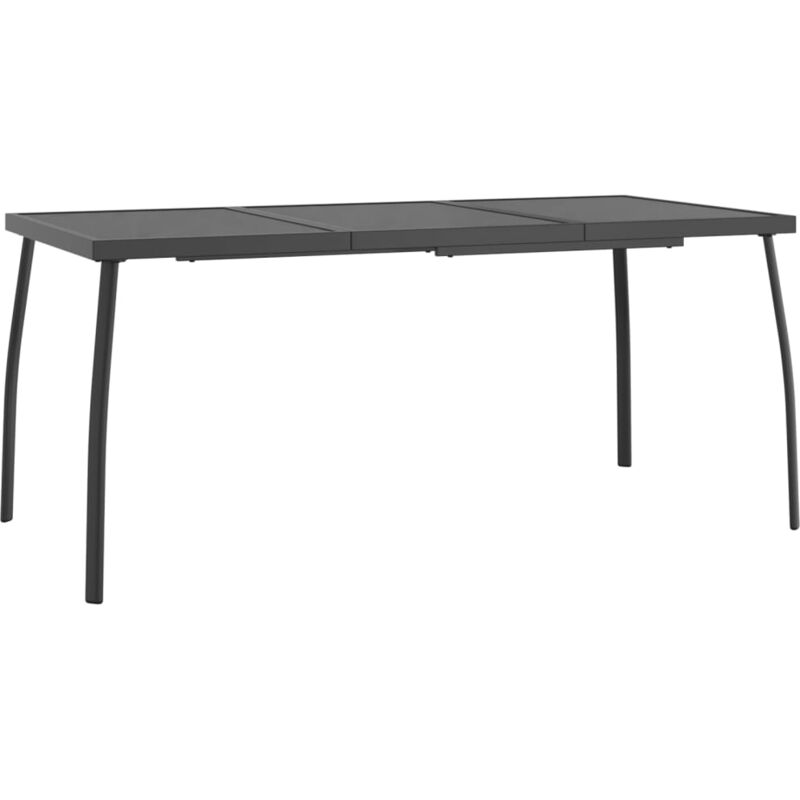 Vidaxl - Table de jardin anthracite 165x80x72 cm Treillis d'acier
