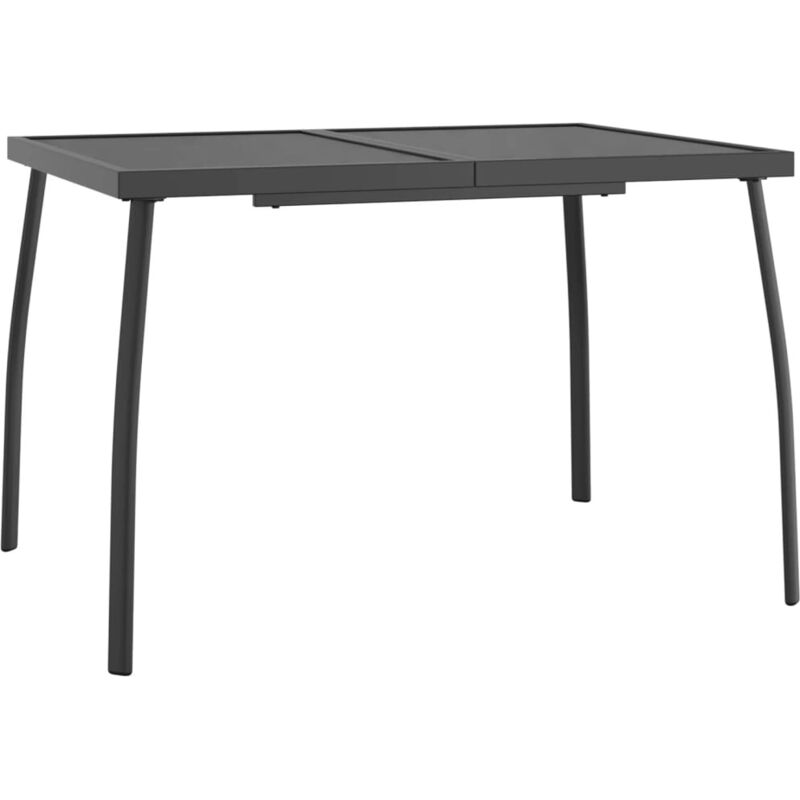 VidaXL - Table de jardin acier, One Size, Gris