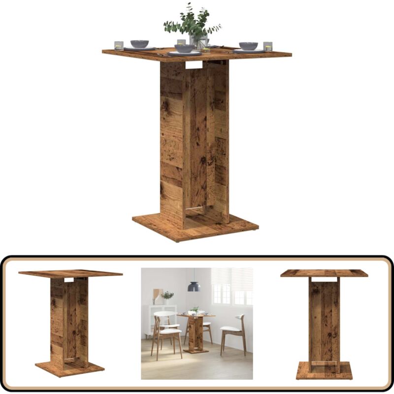 Vidaxl - Table de bistro vieux bois 60x60x75 cm bois d'ingénierie