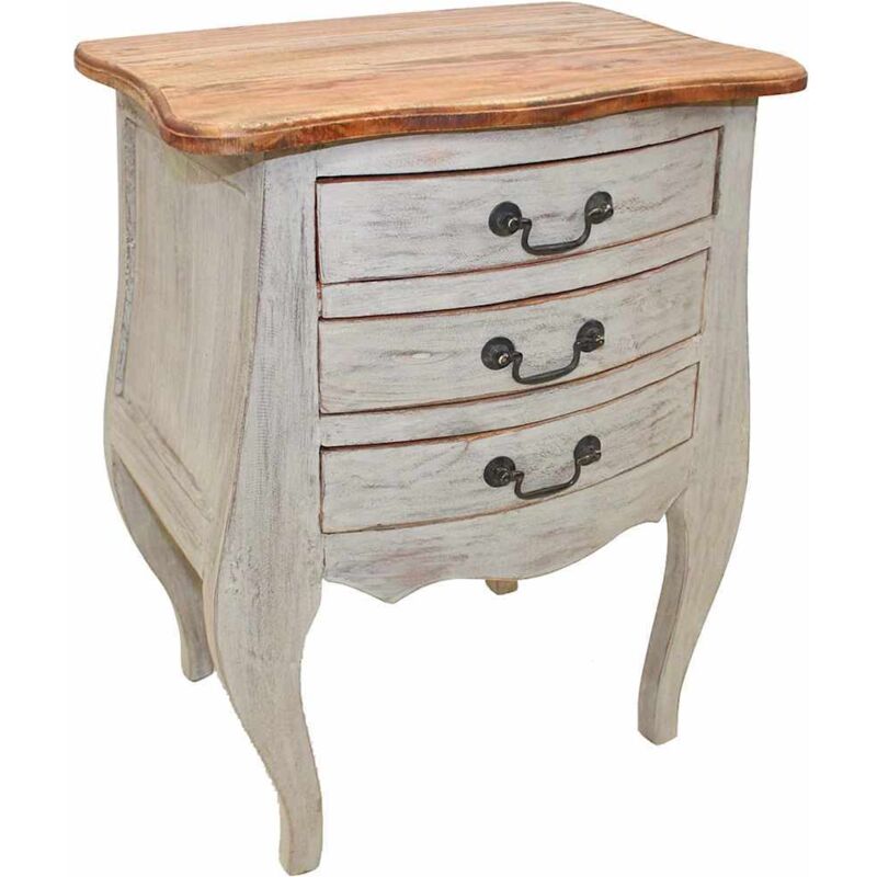 Vidaxl - Table de chevet bois d'acajou massif 48x35x64 cm